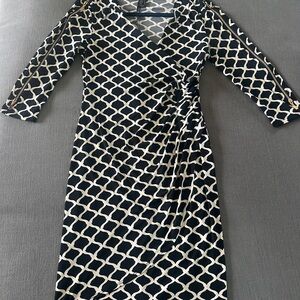 Frank Lyman Design Black and White Long Sleeve Dress
